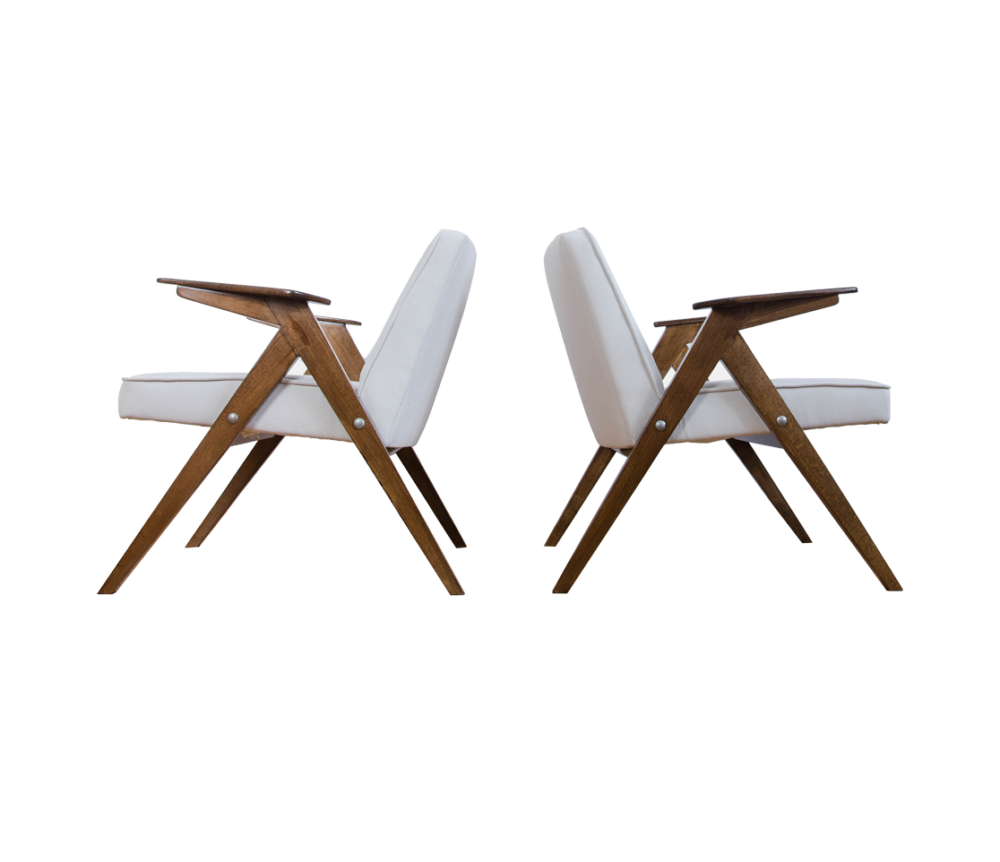 Pair of armchairs, Type 300-177 “Bunny”, Poland, 1970's