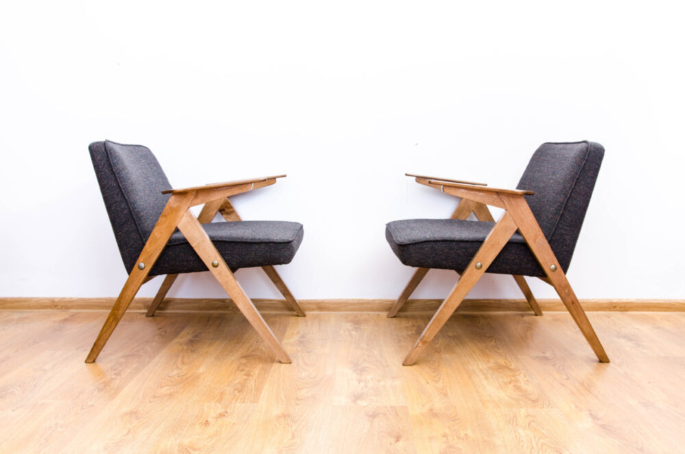 Pair of armchairs, Type 300-177 “Bunny”, Poland, 1970's