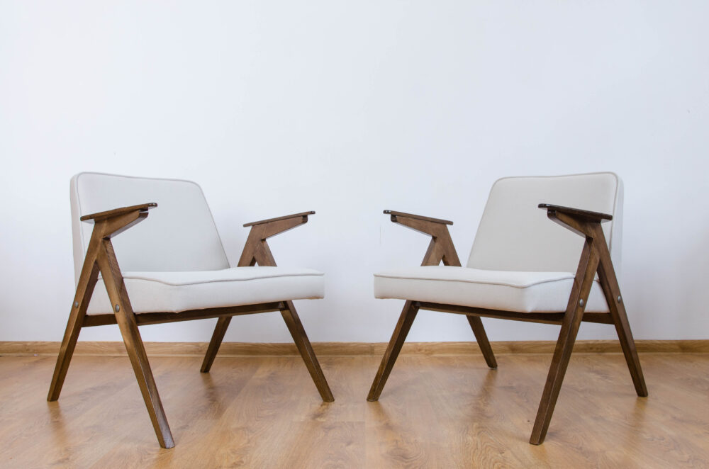 Pair of armchairs, Type 300-177 “Bunny”, Poland, 1970's