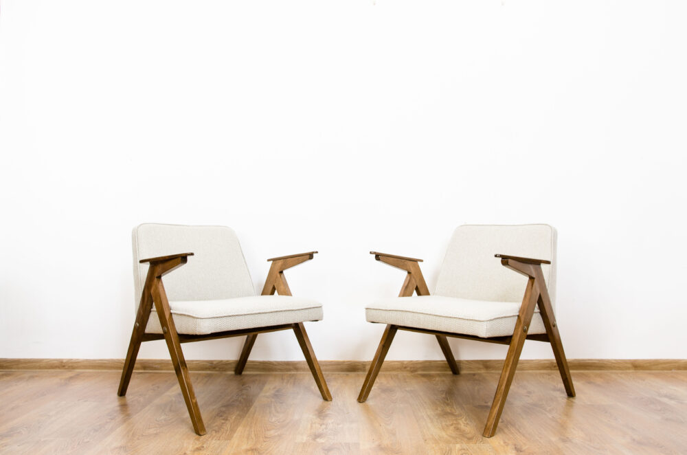 Pair of armchairs, Type 300-177 “Bunny”, Poland, 1970's