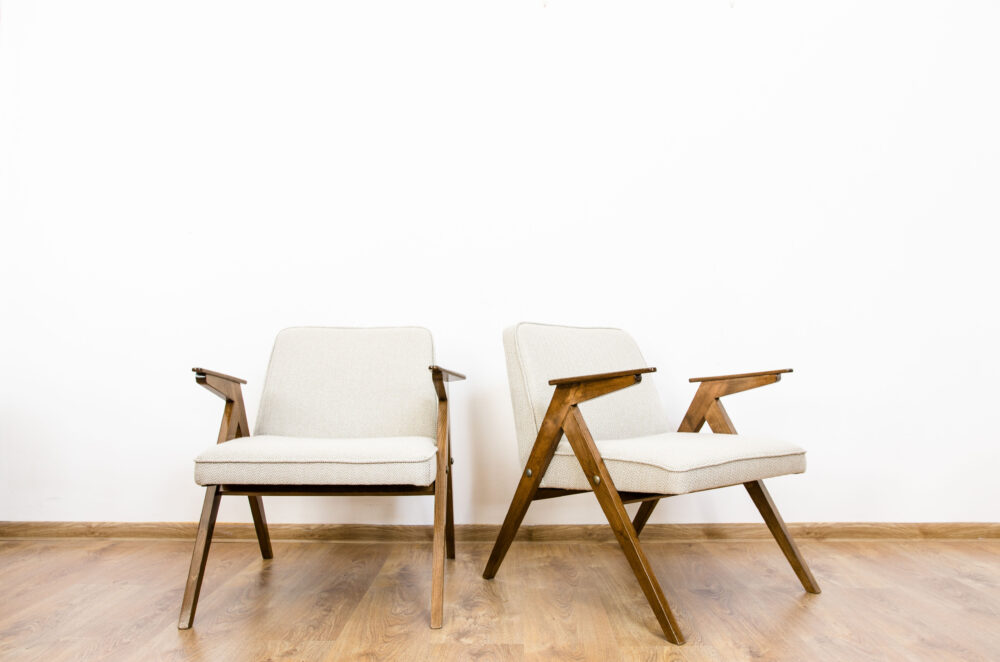 Pair of armchairs, Type 300-177 “Bunny”, Poland, 1970's