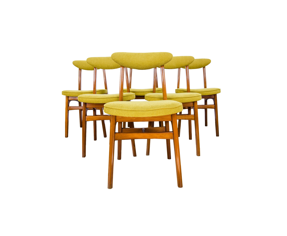 Set of 6 chairs Type 200-190 by Rajmund Teofil Hałas, Poland, 1960's