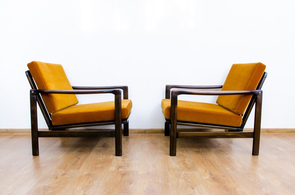 Pair of armchairs B-7522 by Zenon Bączyk, Poland, 1960's