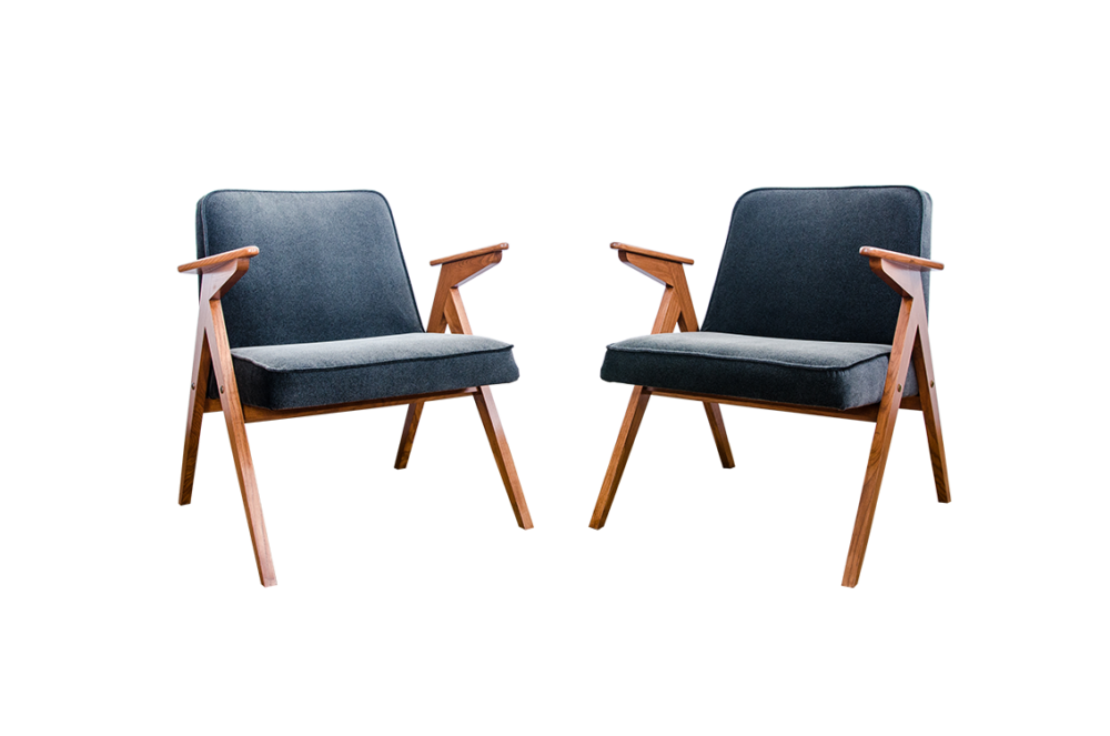 Pair of armchairs Type 300-177 “Bunny”, Poland, 1970's