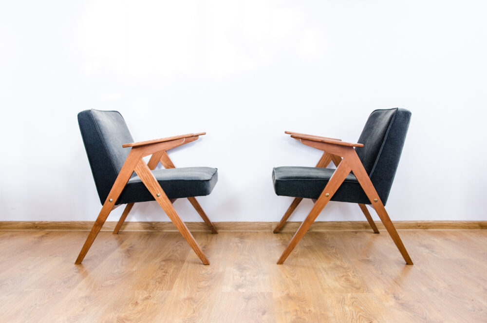 Pair of armchairs Type 300-177 “Bunny”, Poland, 1970's