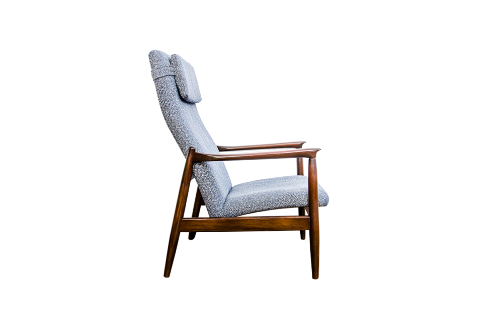 Armchair GFM-64 high back by Edmund Homa, GFM, Poland, 1960’s