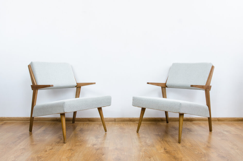 Pair mid-century armchairs, Czechoslovakia, 1960’s