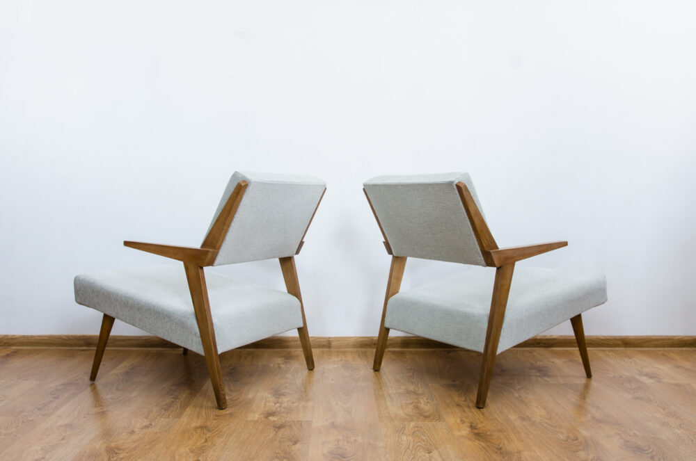 Pair mid-century armchairs, Czechoslovakia, 1960’s