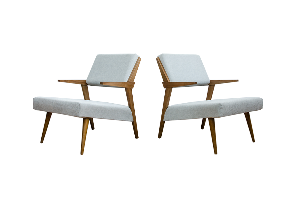 Pair mid-century armchairs, Czechoslovakia, 1960’s