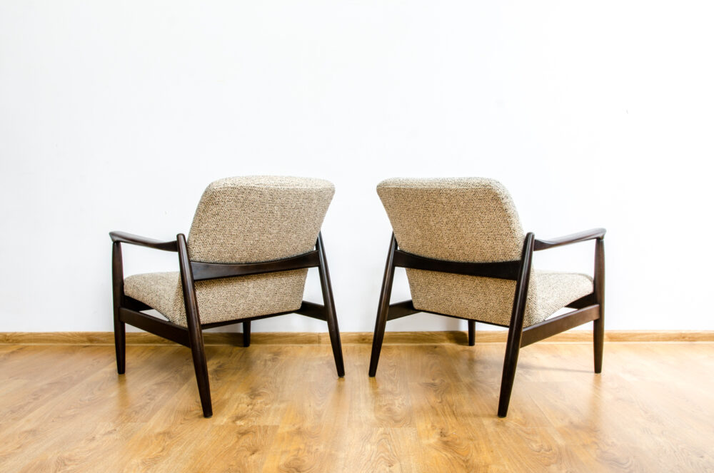 Pair of GFM-64 armchairs by Edmund Homa, GFM, Poland, 1960’s