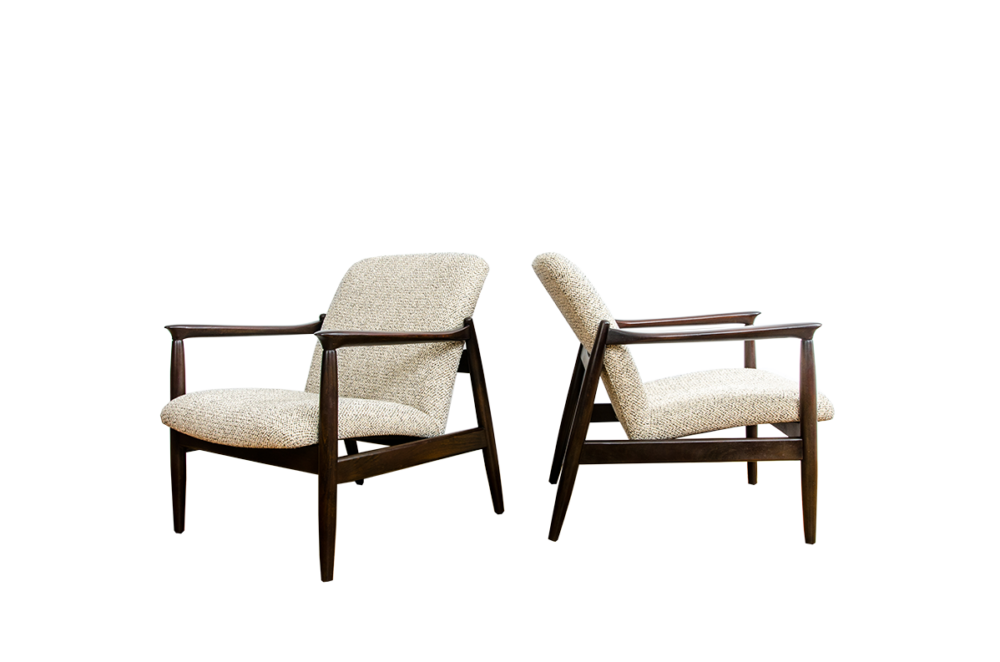 Pair of GFM-64 armchairs by Edmund Homa, GFM, Poland, 1960’s