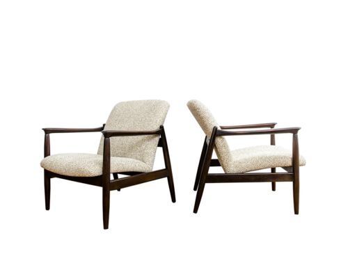 Pair of GFM-64 armchairs by Edmund Homa, GFM, Poland, 1960’s