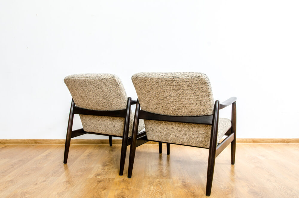 Pair of GFM-64 armchairs by Edmund Homa, GFM, Poland, 1960’s