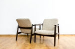 Pair of GFM-64 armchairs by Edmund Homa, GFM, Poland, 1960’s