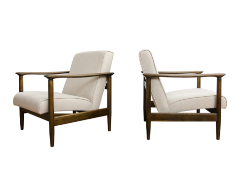 Pair of armchairs GFM-142 by Edmund Homa, GFM, Poland, 1960’s