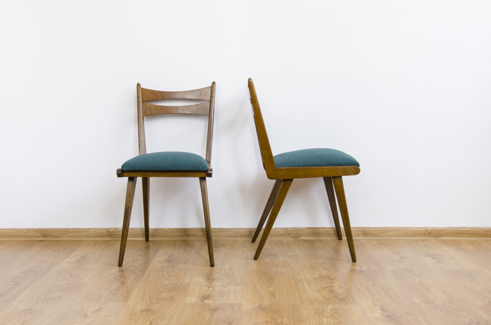 Set Of 5 Mid-century dining chairs, Czechoslovakia, 1960's