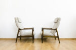 Pair of GFM-64 high back armchairs by Edmund Homa, GFM, Poland, 1960’s