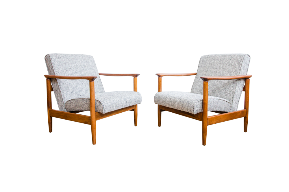 Pair of armchairs GFM-142 By Edmund Homa, GFM, Poland, 1960’S