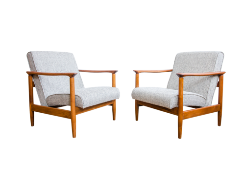 Pair of armchairs GFM-142 By Edmund Homa, GFM, Poland, 1960’S