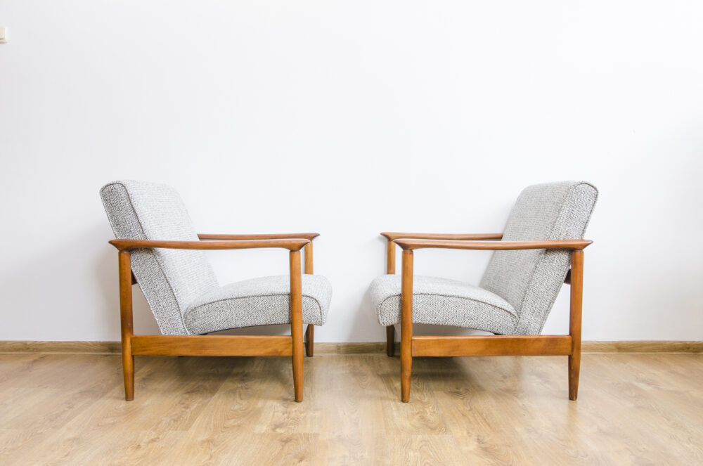 Pair of armchairs GFM-142 By Edmund Homa, GFM, Poland, 1960’S