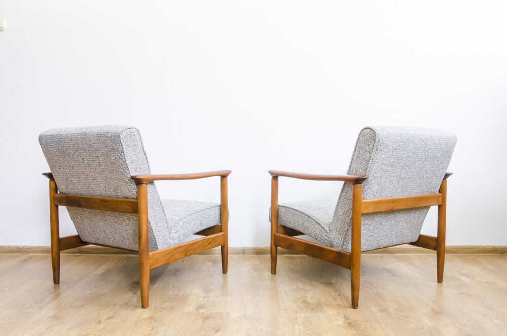 Pair of armchairs GFM-142 By Edmund Homa, GFM, Poland, 1960’S