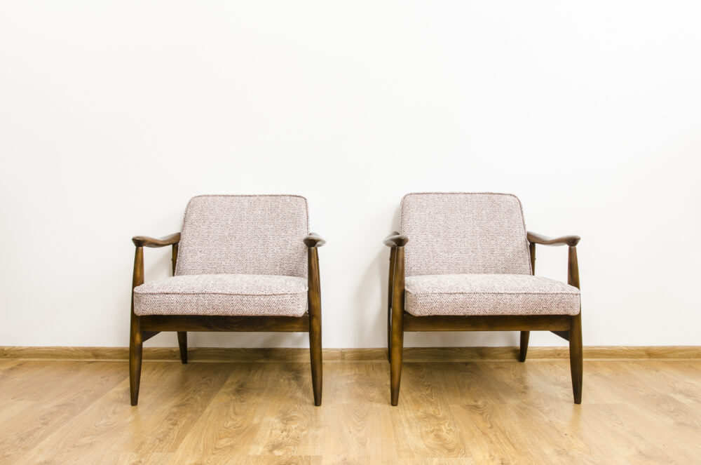 Pair of GFM-87 armchairs by Juliusz Kędziorek, GFM, Poland, 1960’s