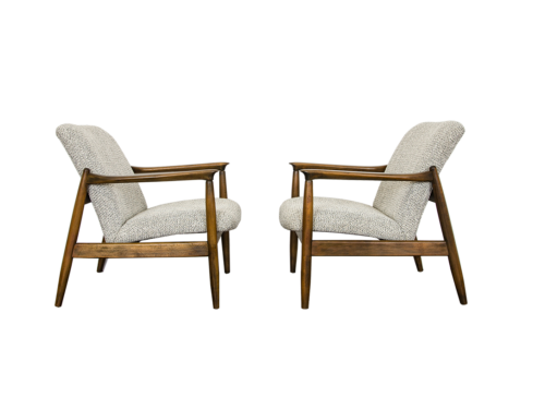 Pair of GFM-64 armchairs by Edmund Homa, GFM, Poland, 1960’s