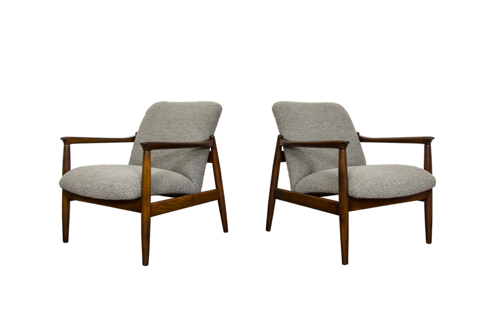 Pair of GFM-64 armchairs by Edmund Homa, GFM, Poland, 1960’s