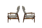 Pair of GFM-64 high back armchairs by Edmund Homa, GFM, Poland, 1960’s