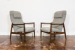 Pair of GFM-64 high back armchairs by Edmund Homa, GFM, Poland, 1960’s