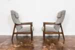 Pair of GFM-64 high back armchairs by Edmund Homa, GFM, Poland, 1960’s