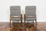 Pair of GFM-64 high back armchairs by Edmund Homa, GFM, Poland, 1960’s