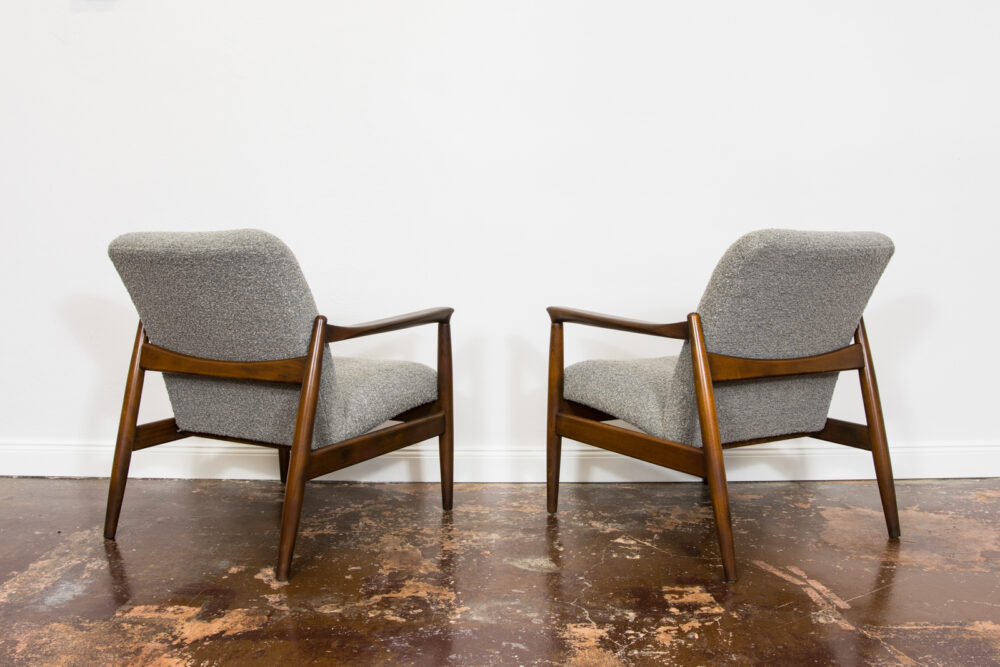 Pair of GFM-64 armchairs by Edmund Homa, GFM, Poland, 1960’s