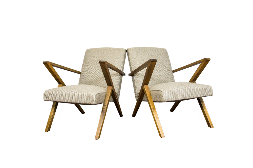 Pair of armchairs by Bydgoska Spółdzielnia Odnowa, Poland, 1970's