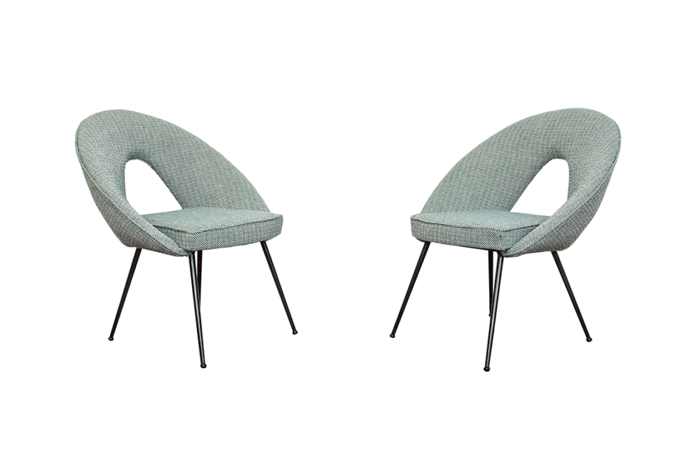 Pair of shell chairs, Poland, 1970's