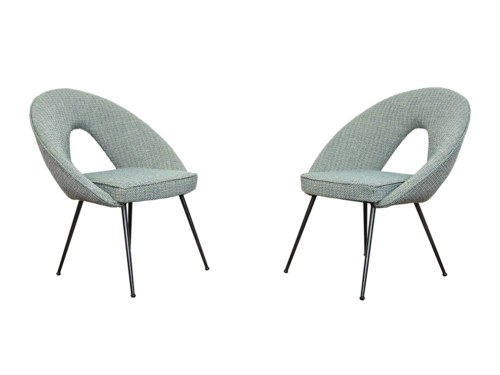 Pair of shell chairs, Poland, 1970's