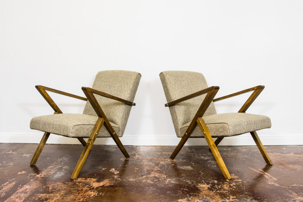 Pair of armchairs by Bydgoska Spółdzielnia Odnowa, Poland, 1970's