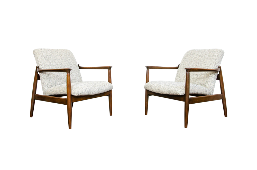 Pair of GFM-64 armchairs by Edmund Homa, GFM, Poland, 1960’s