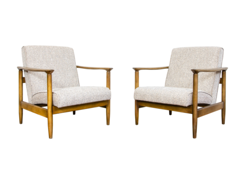 Pair of armchairs GFM-142 by Edmund Homa, GFM, Poland, 1960’s