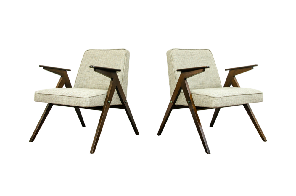 Pair of armchairs, Type 300-177 “Bunny”, Poland, 1970's