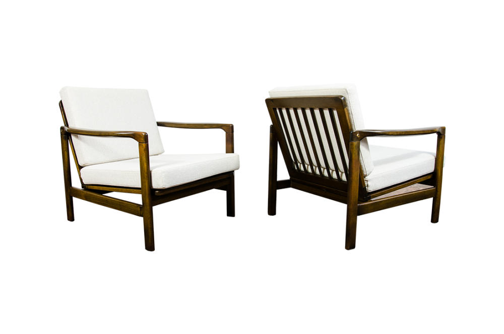 Pair of armchairs B-7522 by Zenon Bączyk, Poland, 1960’s