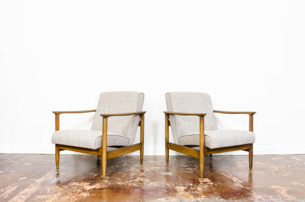 Pair of armchairs GFM-142 by Edmund Homa, GFM, Poland, 1960’s