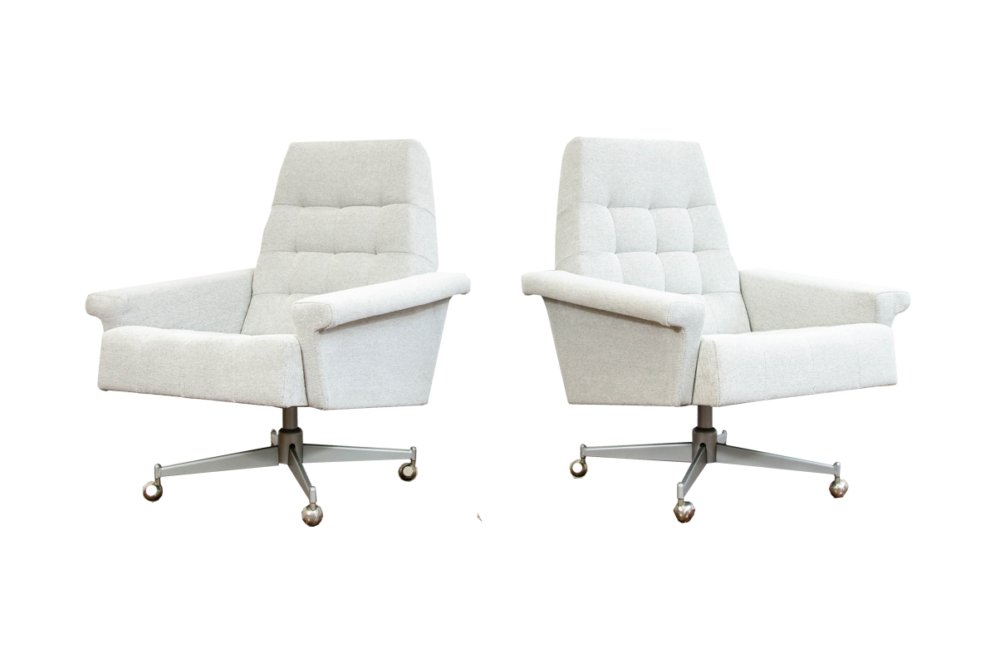 Pair of swivel armchairs, UP Závody, Czechoslovakia, 1970's