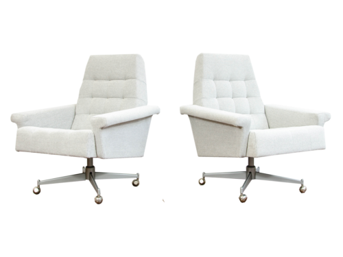 Pair of swivel armchairs, UP Závody, Czechoslovakia, 1970's