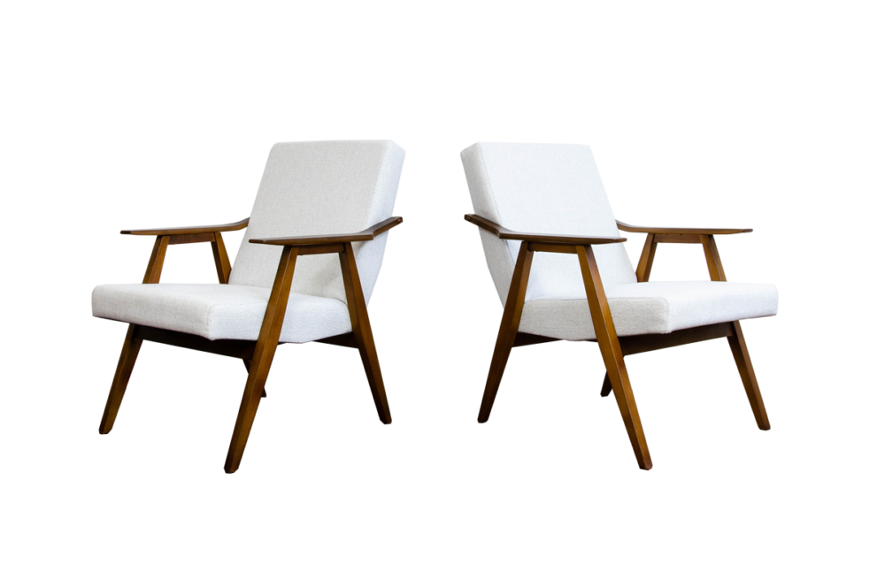 Pair of retro armchairs, Czechoslovakia, 1960's