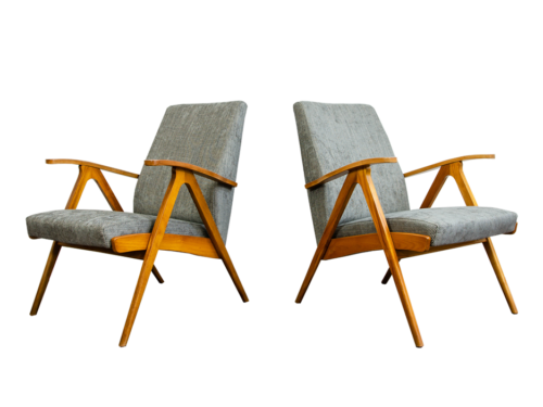 Pair of vintage armchairs, Czechoslovakia, 1960’s