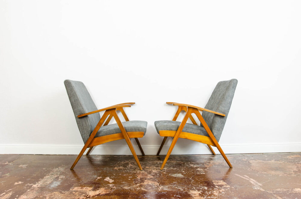 Pair of vintage armchairs, Czechoslovakia, 1960’s