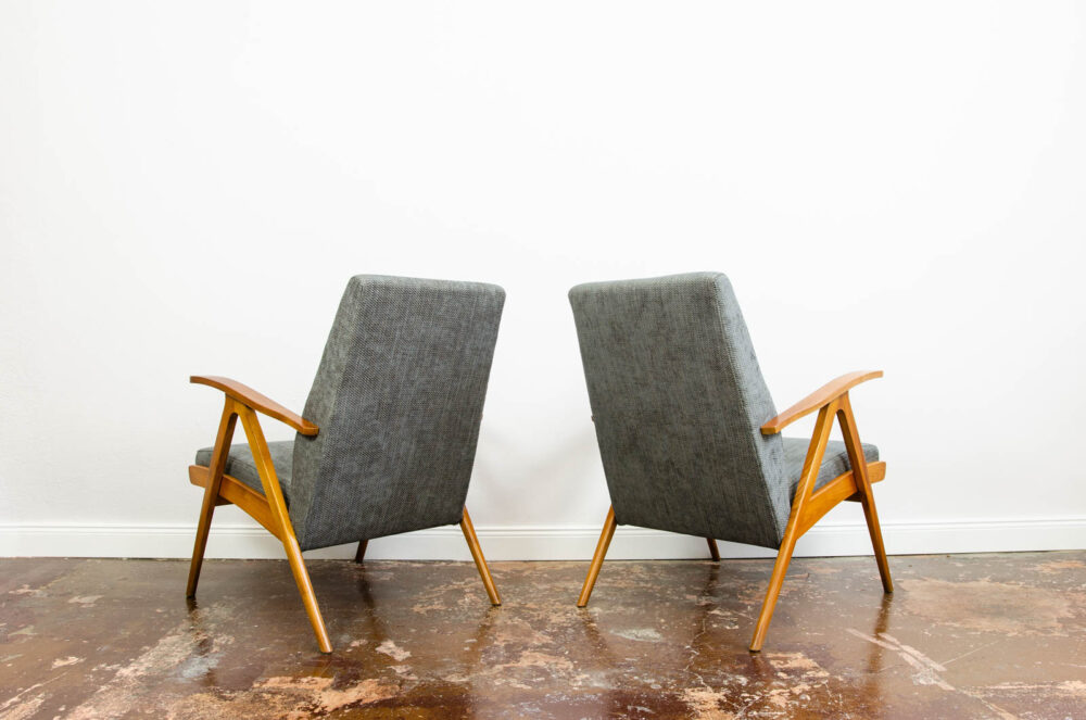 Pair of vintage armchairs, Czechoslovakia, 1960’s