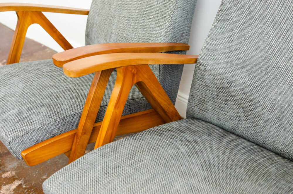 Pair of vintage armchairs, Czechoslovakia, 1960’s