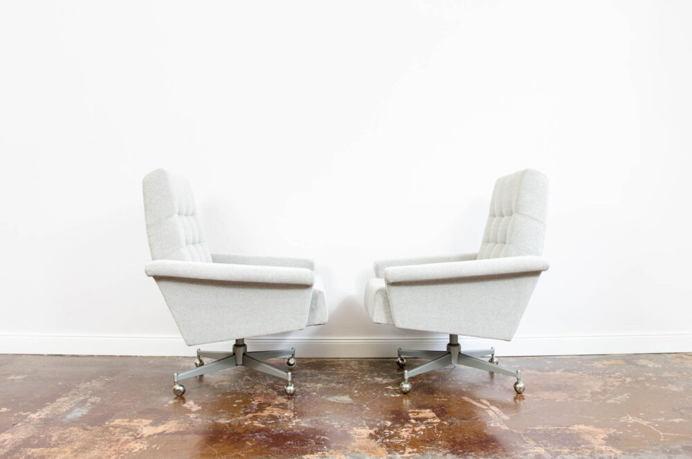 Pair of swivel armchairs, UP Závody, Czechoslovakia, 1970's